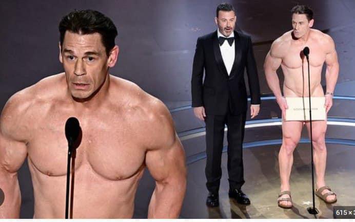 John Cena stripped down for a funny act at the Oscars last night… and now everyone is saying the same thing after noticing detail.