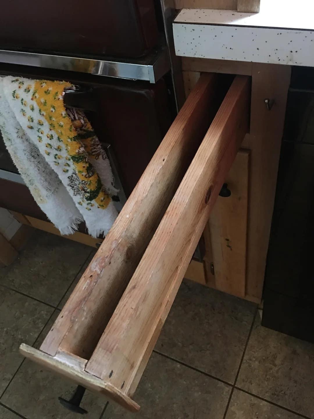 Tiny drawer in my grandma’s 100 year old house! What was it used for?