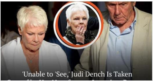 I can’t read the paper now, I can’t do the crossword, I can’t read a book,” admitted Judi Dench as she talked about the condition of her eyesight.